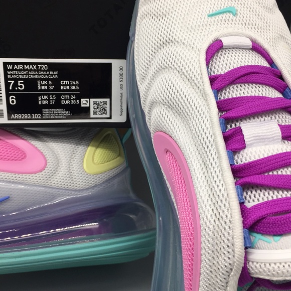 W AIR MAX 720 white/light aqua-chalk blue - Picture 7 of 8